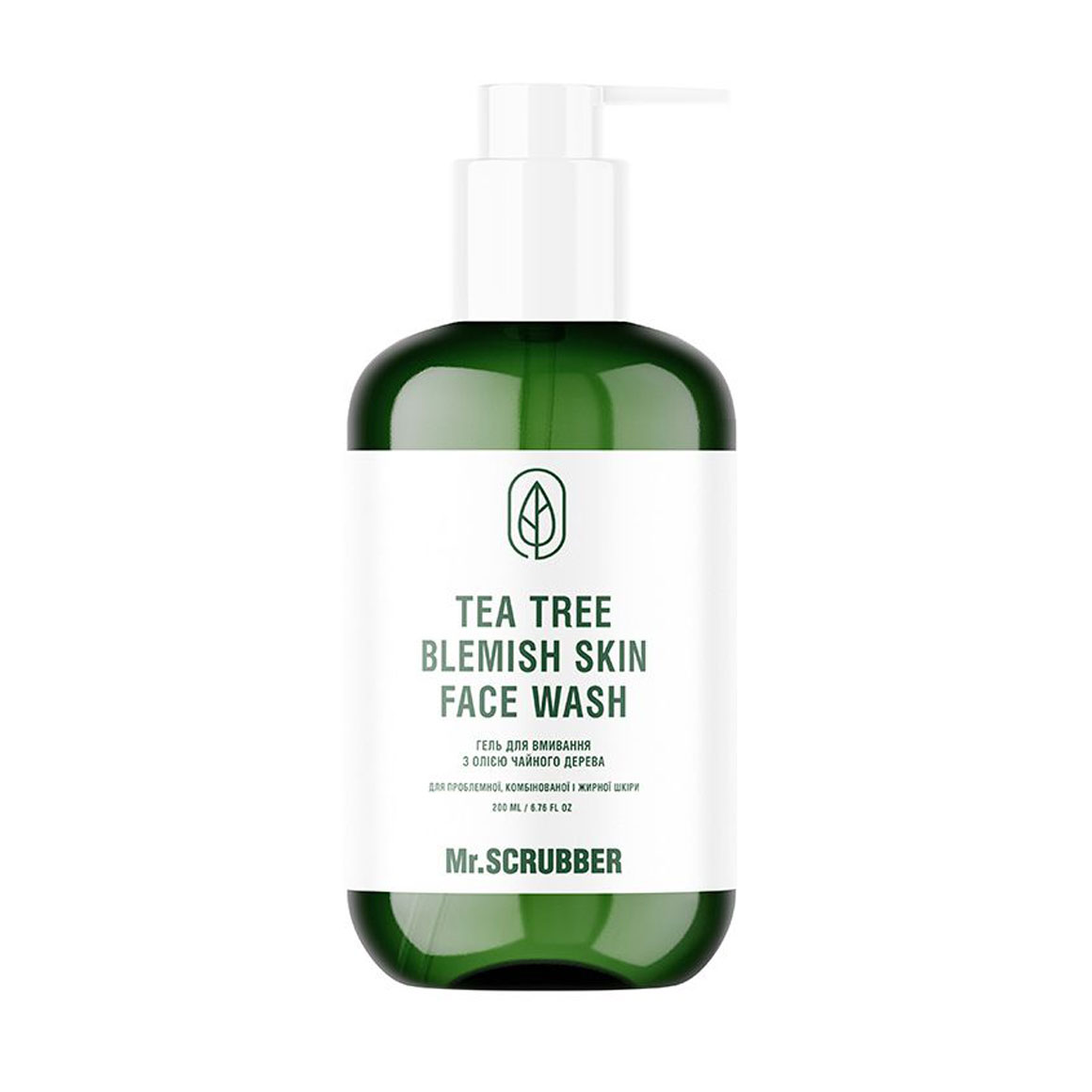 Гель для вмивання Mr.Scrubber Tea Tree Blemish Skin Face Wash з олією чайного дерева, 200 мл